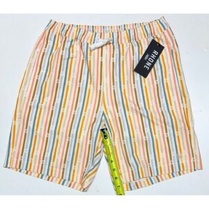 Rhone R&R Trunk 7.5" Swim Shorts Mens Small Cross Stitch Stripe New 101821-968-S